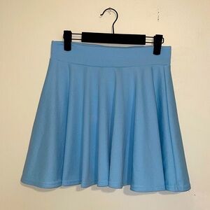 Urban Coco | Blue Mini Skater Skirt for Casual Wear